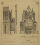 216353 Afbeeldingen van het exterieur en interieur van de Domkerk te Utrecht; met weergave van het in 1674 ingestorte ...